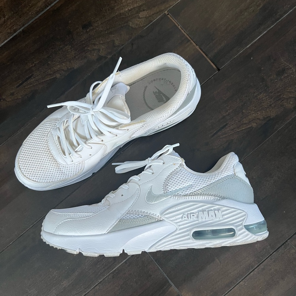 Nike White and Gray Women's Sneakers